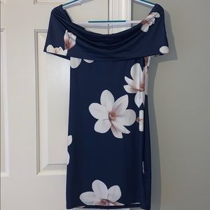 Beautiful off the shoulder dress.